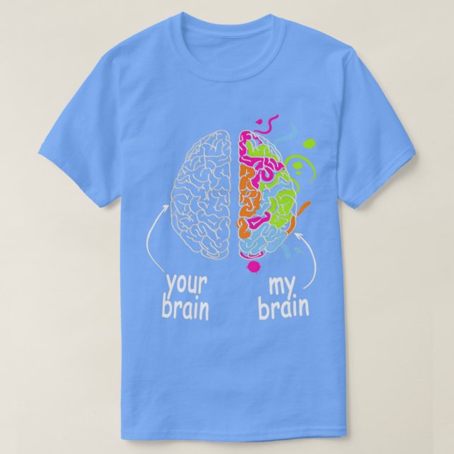 Neurodiversity brain Gift idea for Dyslexia ADHD A T-Shirt (Design Front)