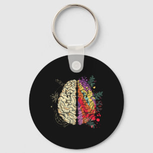 Neurodiversity Brain Mental Health Autism Awarenes Key Ring
