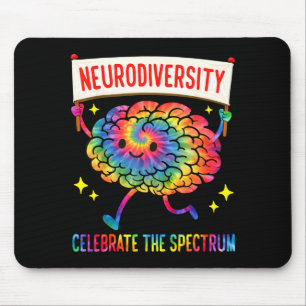 Neurodiversity brain spectrum autism awareness mouse mat