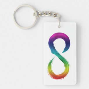 Neurodiversity brushed key ring