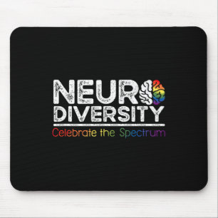 Neurodiversity Celebrate Mental Health Adhd Autism Mouse Mat