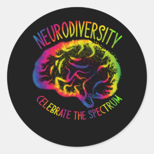 Neurodiversity Celebrate The Spectrum Autism Aware Classic Round Sticker