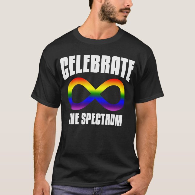 Neurodiversity Celebrate The Spectrum Autism Aware T-Shirt (Front)
