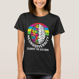 Neurodiversity celebrate the spectrum Autism brain T-Shirt