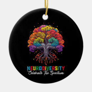 Neurodiversity Celebrate The Spectrum Autism Ceramic Tree Decoration
