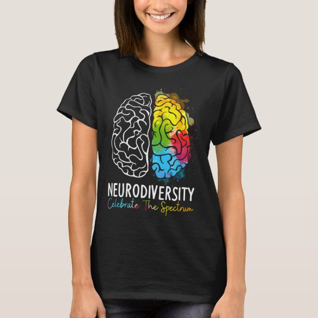 Neurodiversity Celebrate The Spectrum Autism Suppo T-Shirt (Front)