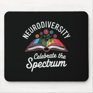 Neurodiversity Celebrate The Spectrum Book Autism Mouse Mat