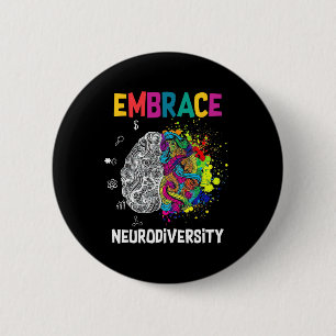 Neurodiversity Celebrate The Spectrum Brain Autism 6 Cm Round Badge