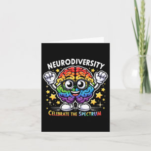 Neurodiversity Celebrate The Spectrum Brain Autism Card
