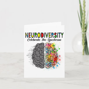 Neurodiversity Celebrate The Spectrum Brain Autism Card