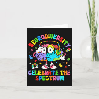 Neurodiversity Celebrate The Spectrum Brain Autism Card