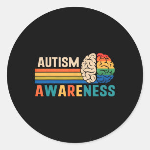 Neurodiversity Celebrate The Spectrum Brain Autism Classic Round Sticker