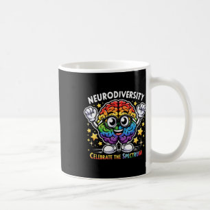 Neurodiversity Celebrate The Spectrum Brain Autism Coffee Mug