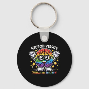 Neurodiversity Celebrate The Spectrum Brain Autism Key Ring