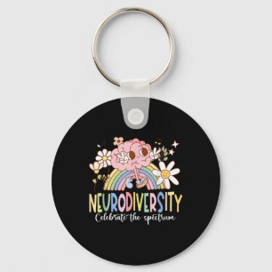 Neurodiversity Celebrate The Spectrum Brain Autism Key Ring