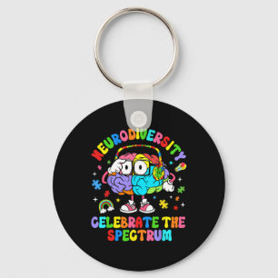 Neurodiversity Celebrate The Spectrum Brain Autism Key Ring