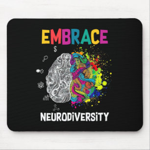 Neurodiversity Celebrate The Spectrum Brain Autism Mouse Mat