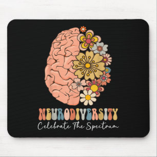 Neurodiversity Celebrate The Spectrum Brain Autism Mouse Mat