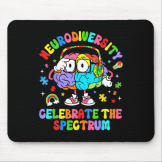 Neurodiversity Celebrate The Spectrum Brain Autism Mouse Mat