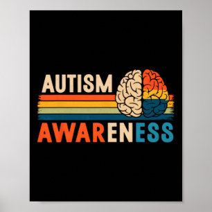 Neurodiversity Celebrate The Spectrum Brain Autism Poster