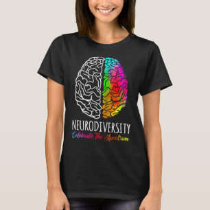 Neurodiversity Celebrate The Spectrum Brain Autism T-Shirt