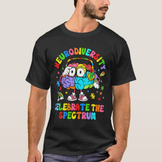 Neurodiversity Celebrate The Spectrum Brain Autism T-Shirt