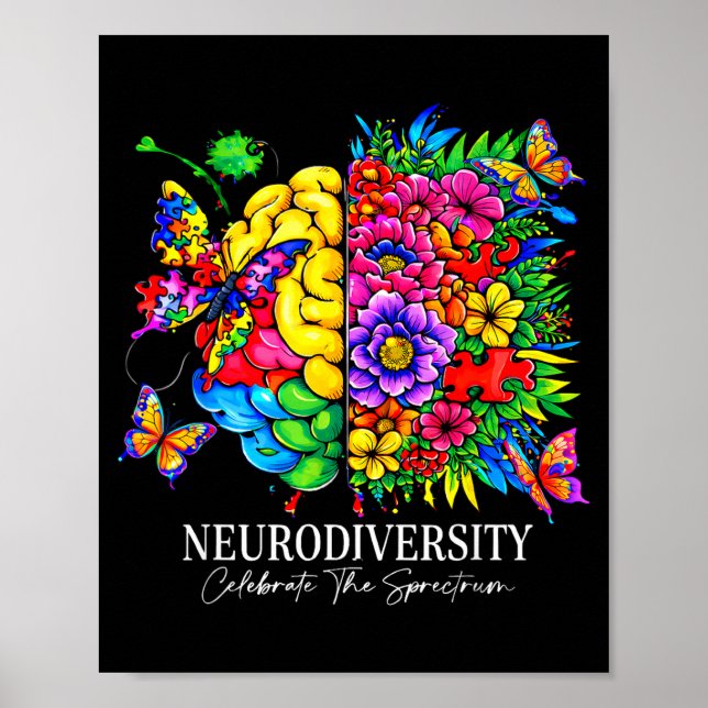 Neurodiversity celebrate the spectrum  poster (Front)