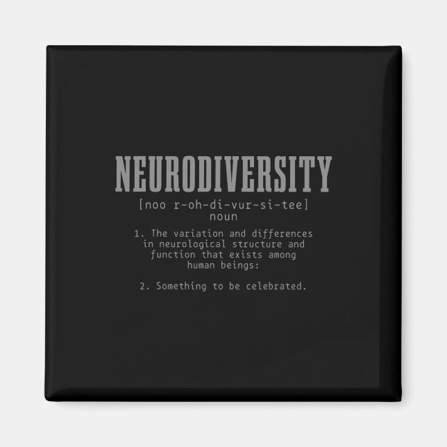 Neurodiversity Definition Autism Awareness Month  Magnet (Front)