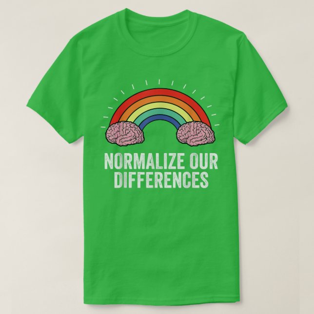 Neurodiversity Different Brain ADHD Autism Awarene T-Shirt (Design Front)
