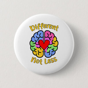 Neurodiversity Dyslexia Autism Awareness Different 6 Cm Round Badge