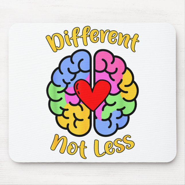 Neurodiversity Dyslexia Autism Awareness Different Mouse Mat (Front)