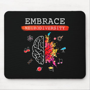 Neurodiversity Embrace Adhd Autism Asd Awareness G Mouse Mat