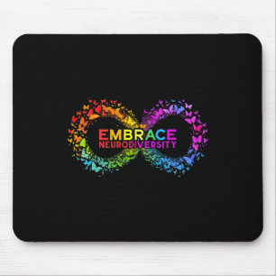 Neurodiversity Embrace Adhd Autism Asd Butterfly I Mouse Mat