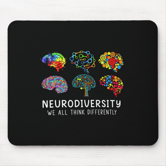 Neurodiversity - Embrace Adhd Autism Awareness  Mouse Mat (Front)