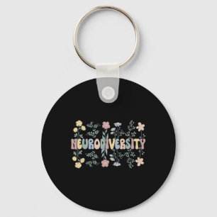 Neurodiversity Flowers Autism Neurodivergent 1  Key Ring