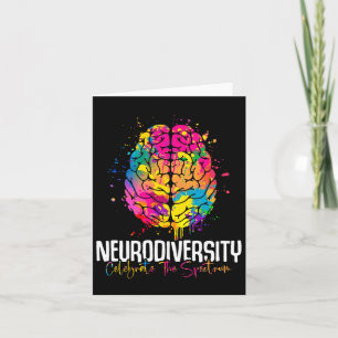 Neurodiversity Flowers Neurodivergent Autism Aware Card