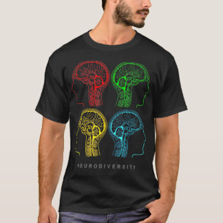 Neurodiversity for ADHD and Autism Brain Graphic  T-Shirt