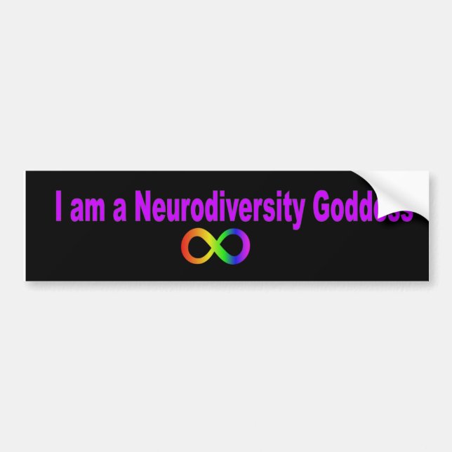 Neurodiversity goddess bumper sticker (Front)
