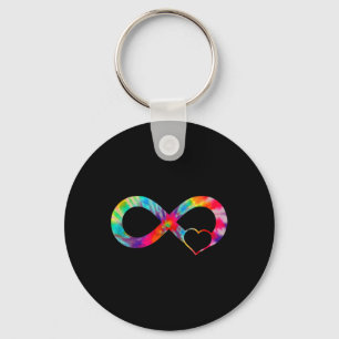 Neurodiversity Heart Infinity Sign Autism Awarenes Key Ring