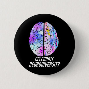 Neurodiversity Individuality Dyslexia Awareness 6 Cm Round Badge
