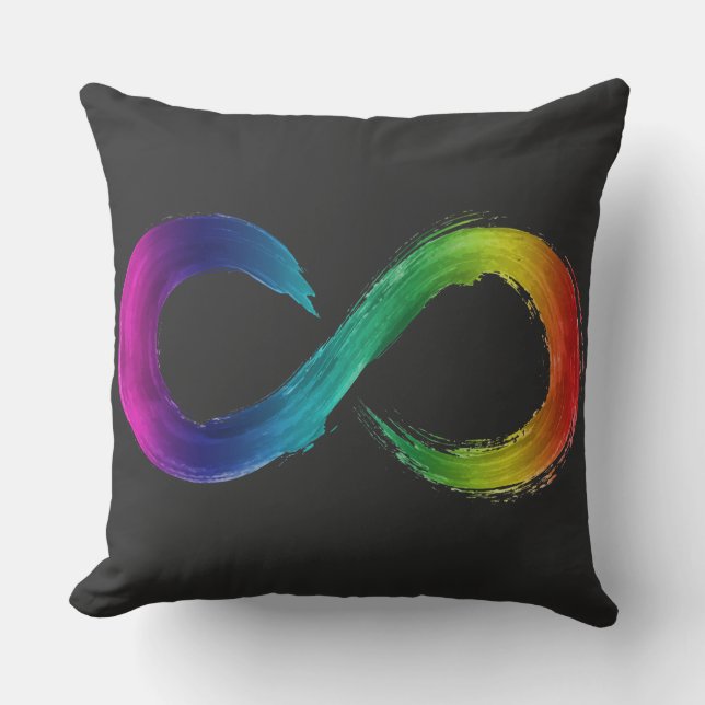 Neurodiversity Infinity Logo Shirt  Cushion (Front)