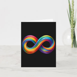Neurodiversity Infinity Sign Rainbow Symbol Autism Card