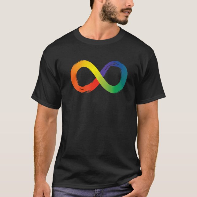 Neurodiversity Infinity Symbol Spectrum Autism Awa T-Shirt (Front)