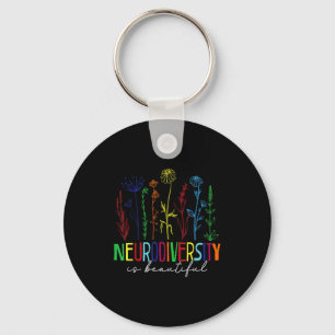 Neurodiversity is beautiful autism awareness key ring