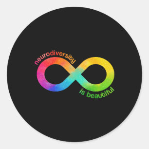 Neurodiversity Is Beautiful Autism Neurodivergent Classic Round Sticker