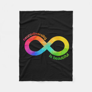 Neurodiversity Is Beautiful Autism Neurodivergent Fleece Blanket