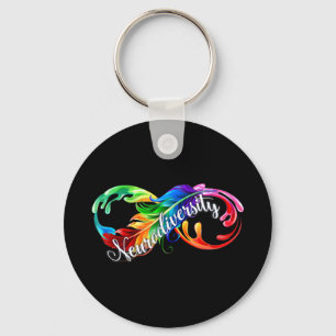 Neurodiversity Is Beautiful Rainbow is great gift Key Ring