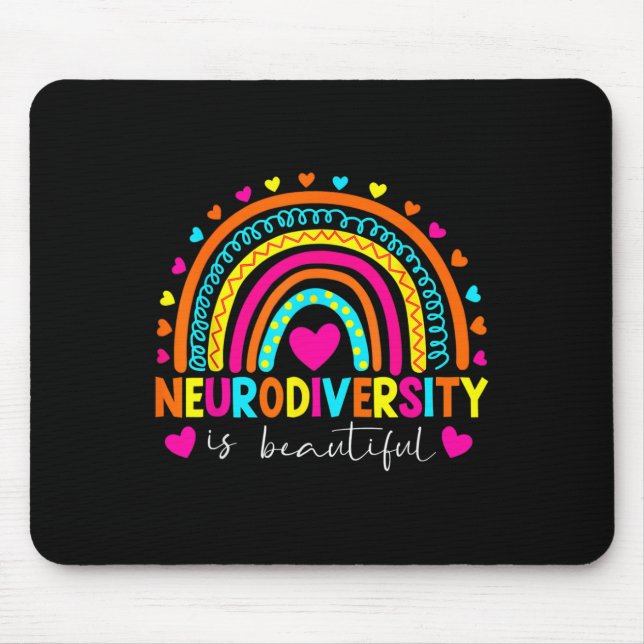 Neurodiversity Is Beautiful Special Autism Awarene Mouse Mat (Front)