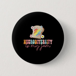 Neurodiversity Is My Jam Inclusion Autism Awarenes 6 Cm Round Badge