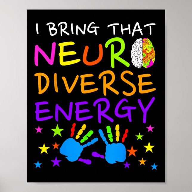 Neurodiversity Kids Boys Autism Awareness Girls Ad Poster (Front)